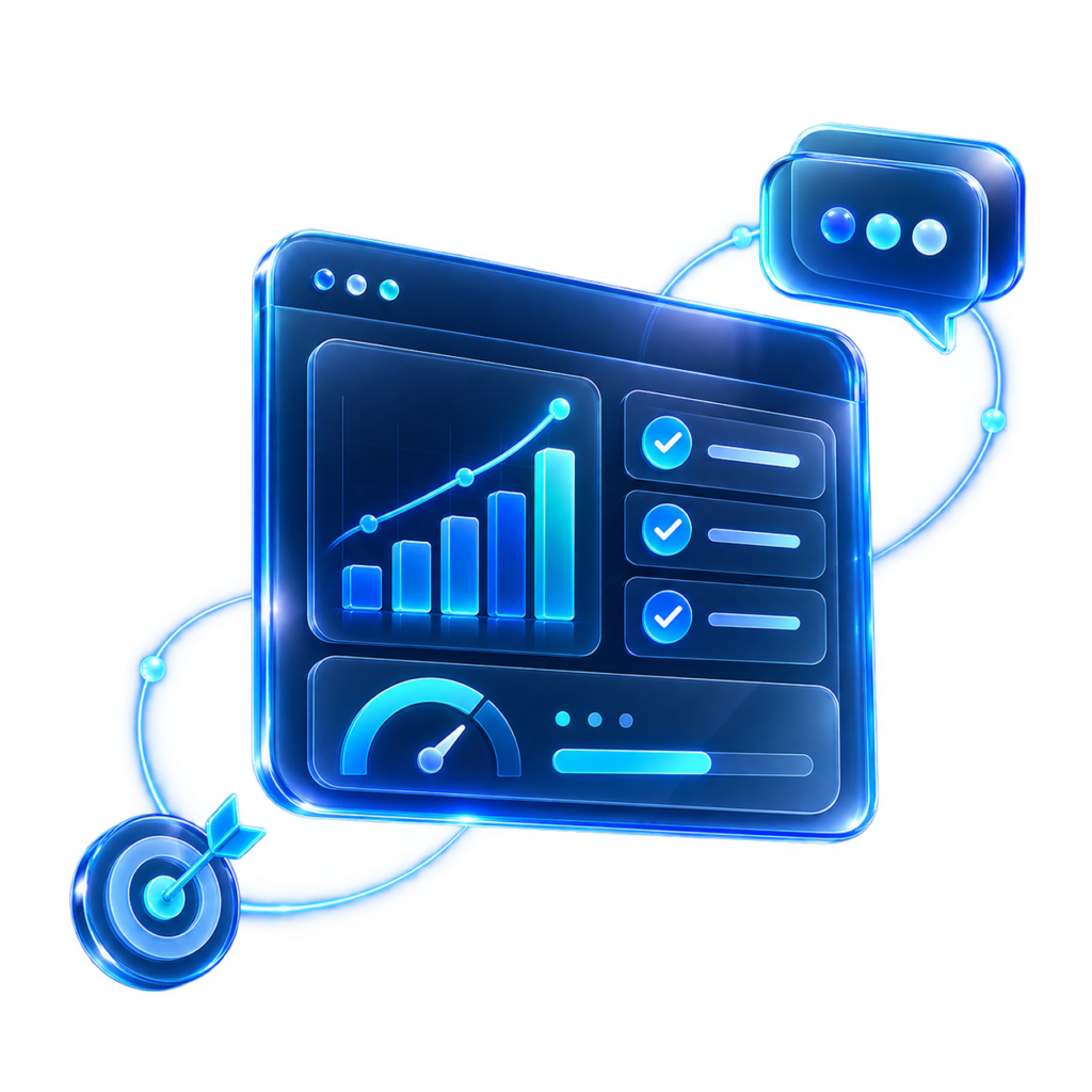 Campaign setup, tracking and budget management for ChatGPT Ads